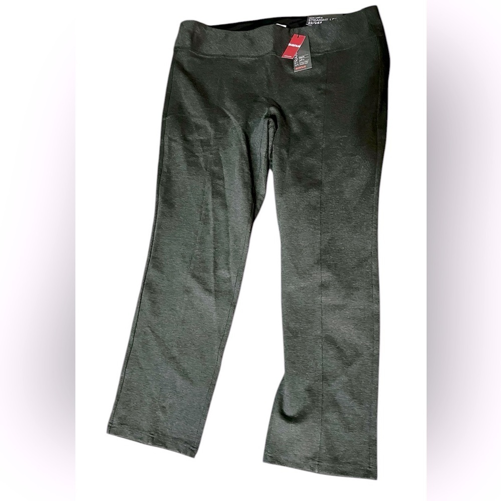 Avenue Women's Gray Pants Stretch Ponte Straight Leg Size 22/24 New with Tags